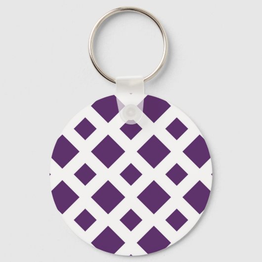 Porte-clés Diamants violets sur blanc (Recto)