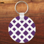 Porte-clés Diamants violets sur blanc (Recto)