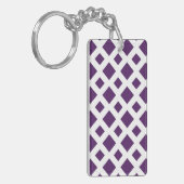 Porte-clés Diamants violets sur blanc (Devant gauche)