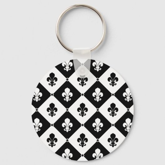 Porte-clés Diamond Fleur De Lis Motif (Recto)