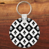 Porte-clés Diamond Fleur De Lis Motif (Recto)