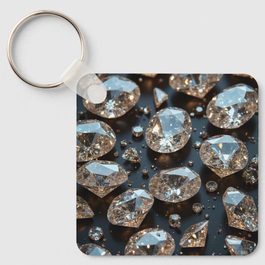 Porte-clés Diamond Porte - clés a l'air vrai diamant luxe (Recto)