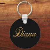 Porte-clés Diana gold Design Lettering (Recto)