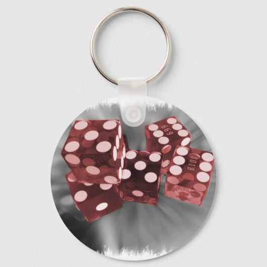 Porte-clés Dice Red High Roller Las Vegas (Recto)