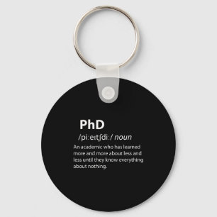 Porte-clés Dictionnaire drôle définition doctorat étudiant Ph