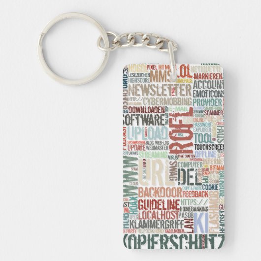 Porte-clés Dictionnaire informatique en couleurs (Devant)