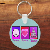 Porte-clés Diéticienne Peace Love (Recto)