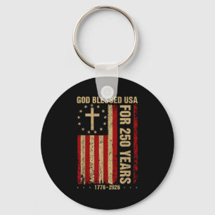 Porte-clés Dieu a béni les États-Unis pendant 250 ans 1776 20