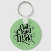 Porte-clés Dieu a créé le monde (Recto)