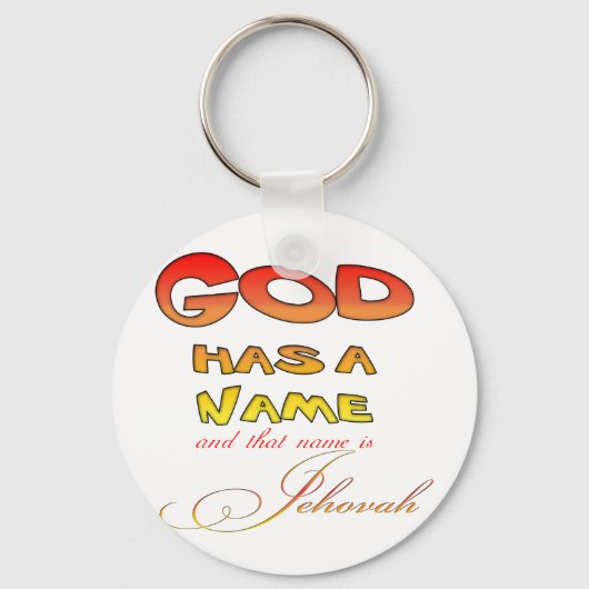 Porte-clés Dieu a un nom Jéhovah (Recto)