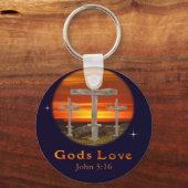 Porte-clés Dieu aime (Recto)