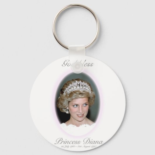 Porte-clés Dieu Béni Princesse Diana - Souvenir (Recto)