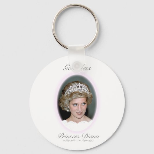 Porte-clés Dieu Béni Princesse Diana - Souvenir (Recto)