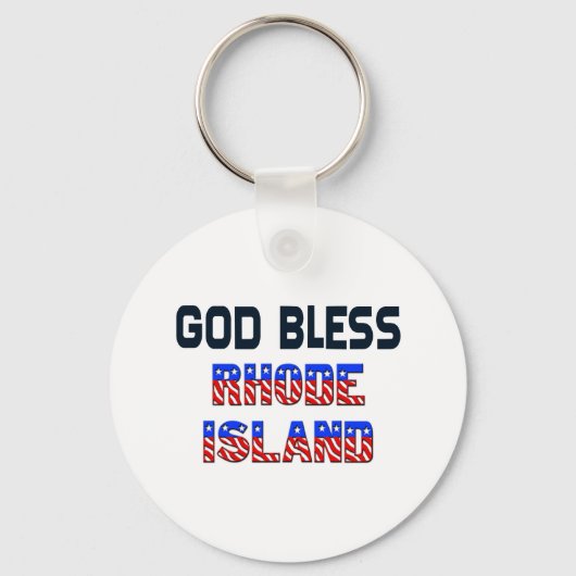 Porte-clés Dieu béni Rhode Island (Recto)