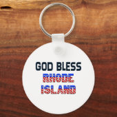Porte-clés Dieu béni Rhode Island (Recto)