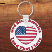 Porte-clés Dieu bénisse l'Amérique (Recto)