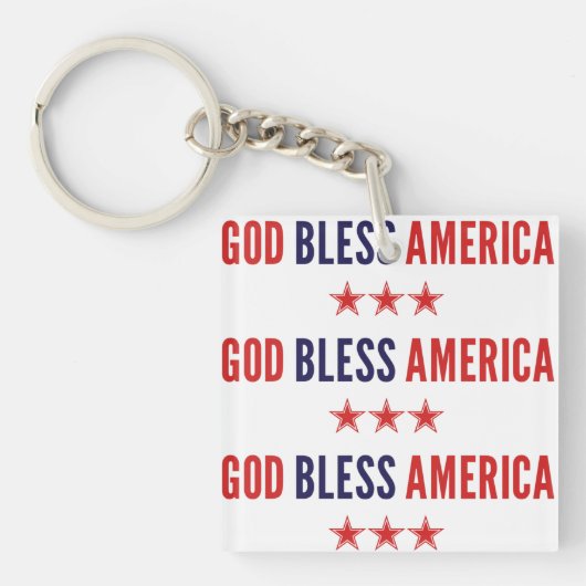Porte-clés Dieu bénisse l'Amérique (Devant)