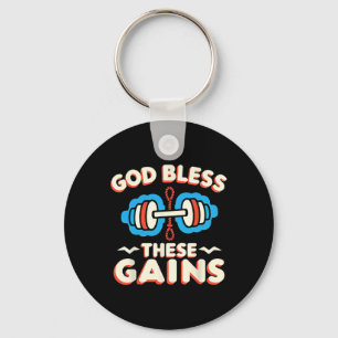 Porte-clés Dieu Bénit Ces Gains Muscle Bodybuilding —