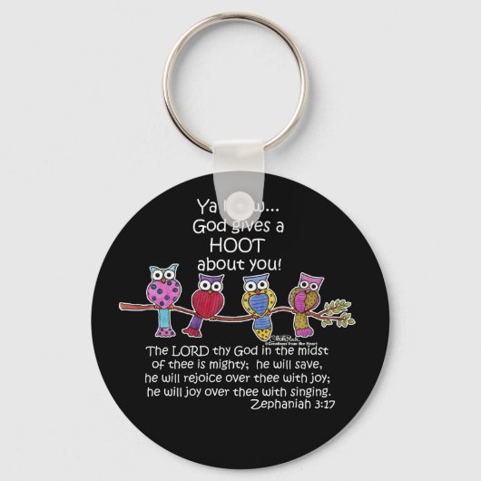 Porte-clés Dieu donne une chouette (Recto)