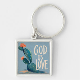 Porte-clés DIEU EST AMOUR Cadeau d'encouragement chrétien