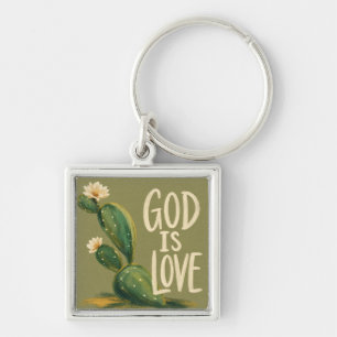 Porte-clés DIEU EST AMOUR Cadeau d'encouragement chrétien