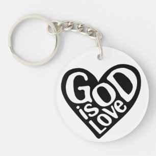 Porte-clés Dieu est amour Comme Jésus Cite Dieu Art Amour Art