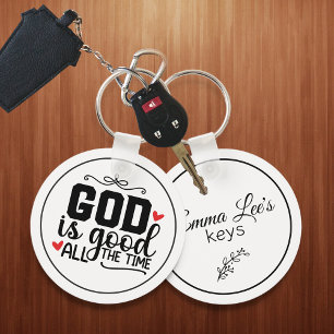 Porte-clés Dieu est bon tout le temps personnalisable