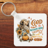 Porte-clés Dieu Est En Elle... (Recto)