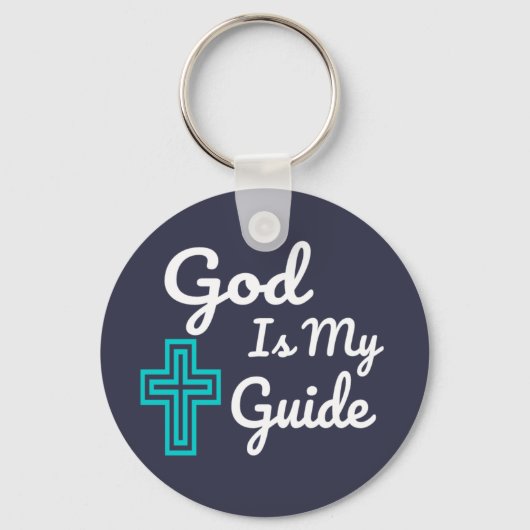 Porte-clés Dieu est ma croix guide (Recto)