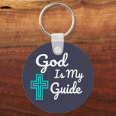 Porte-clés Dieu est ma croix guide (Recto)