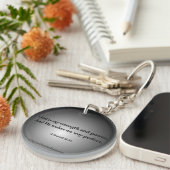 Porte-clés Dieu est ma force Citation biblique (Devant Droit)