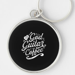 Porte-clés Dieu Guitare Café Musique Amour Drôle Christian