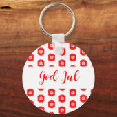 Porte-clés Dieu Joyeux Noël cadeau motif scandinave (Recto)