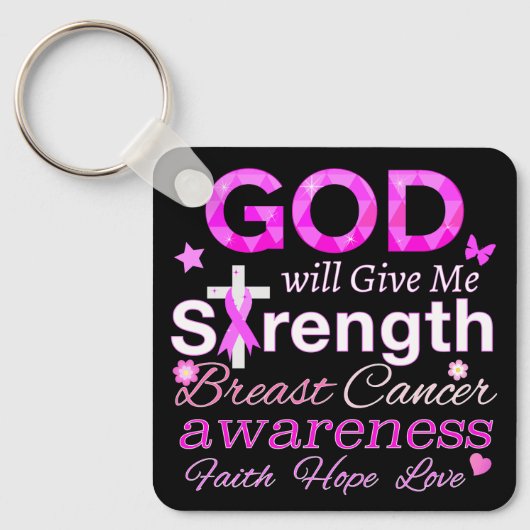 Porte-clés Dieu Me Donnera Sa Force (Recto)