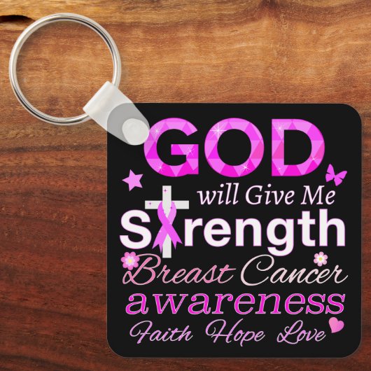 Porte-clés Dieu Me Donnera Sa Force (Recto)