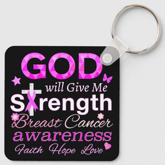 Porte-clés Dieu Me Donnera Sa Force (Dos)