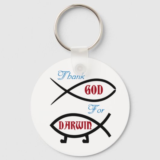 Porte-clés Dieu merci pour Darwin (Recto)