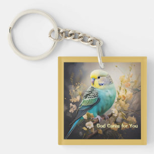 Porte-clés Dieu s'occupe de vous, Parakeet