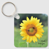 Porte-clés Dieu t'aime Porte - clé de tournesol (Recto)