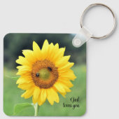 Porte-clés Dieu t'aime Porte - clé de tournesol (Dos)