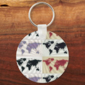 Porte-clés Différentes cartes du monde (Recto)