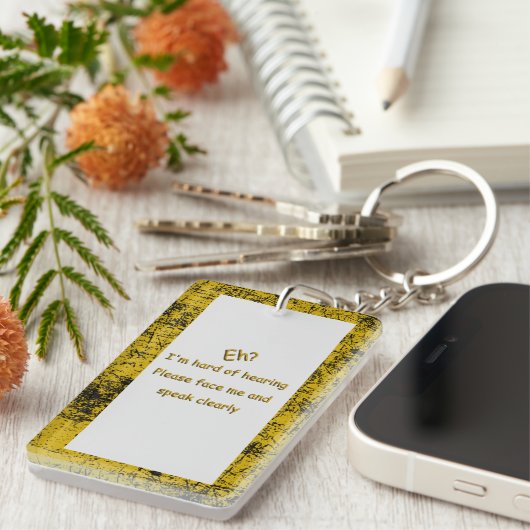 Porte-clés Difficile à entendre (Devant droit)