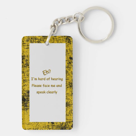 Porte-clés Difficile à entendre (Dos)