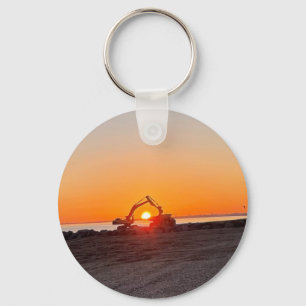 Porte-clés Digger et camion à benne Framing coucher de soleil