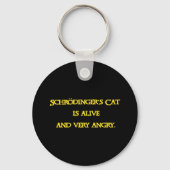 Porte-clés Dilemme Quantique Drôle - Le Chat de Schrödinger e (Verso)