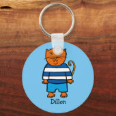 Porte-clés Dillon le Chat personnalisé (Recto)