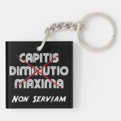 Porte-clés diminution de tête maxima non serviam (Dos)