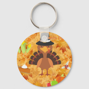 Porte-clés dinde bon thanksgiving