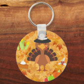 Porte-clés dinde bon thanksgiving (Recto)