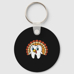 Porte-clés Dinde de dent drôle de dentiste de Thanksgiving au